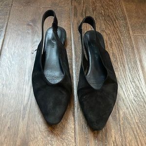 Suede flats from Everlane, black size 9.5